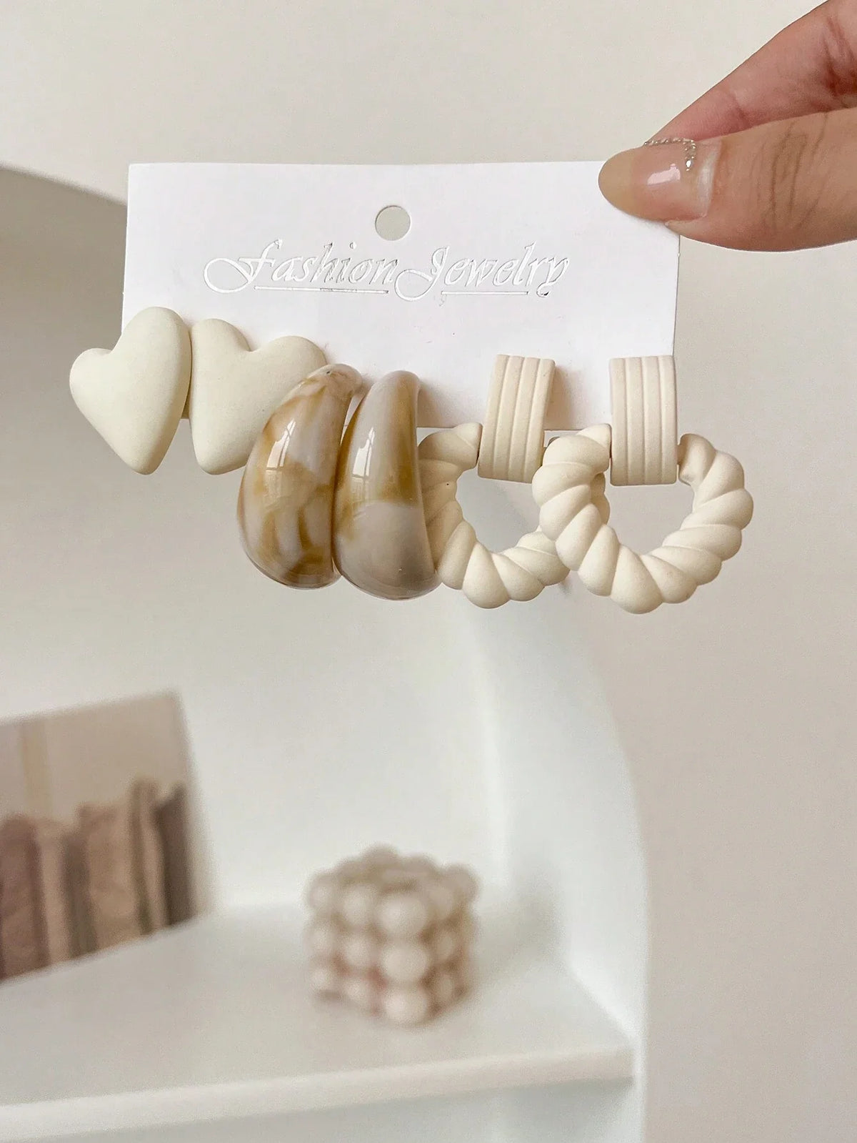 Brincos Tricot Love: Conjunto com 3 Pares