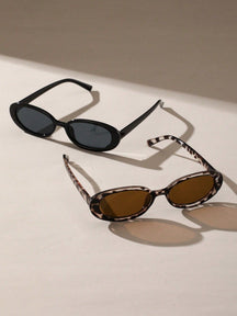 Kit Duplo de Óculos Ovais Retrô