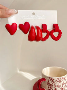 Brincos Tricot Love: Conjunto com 3 Pares