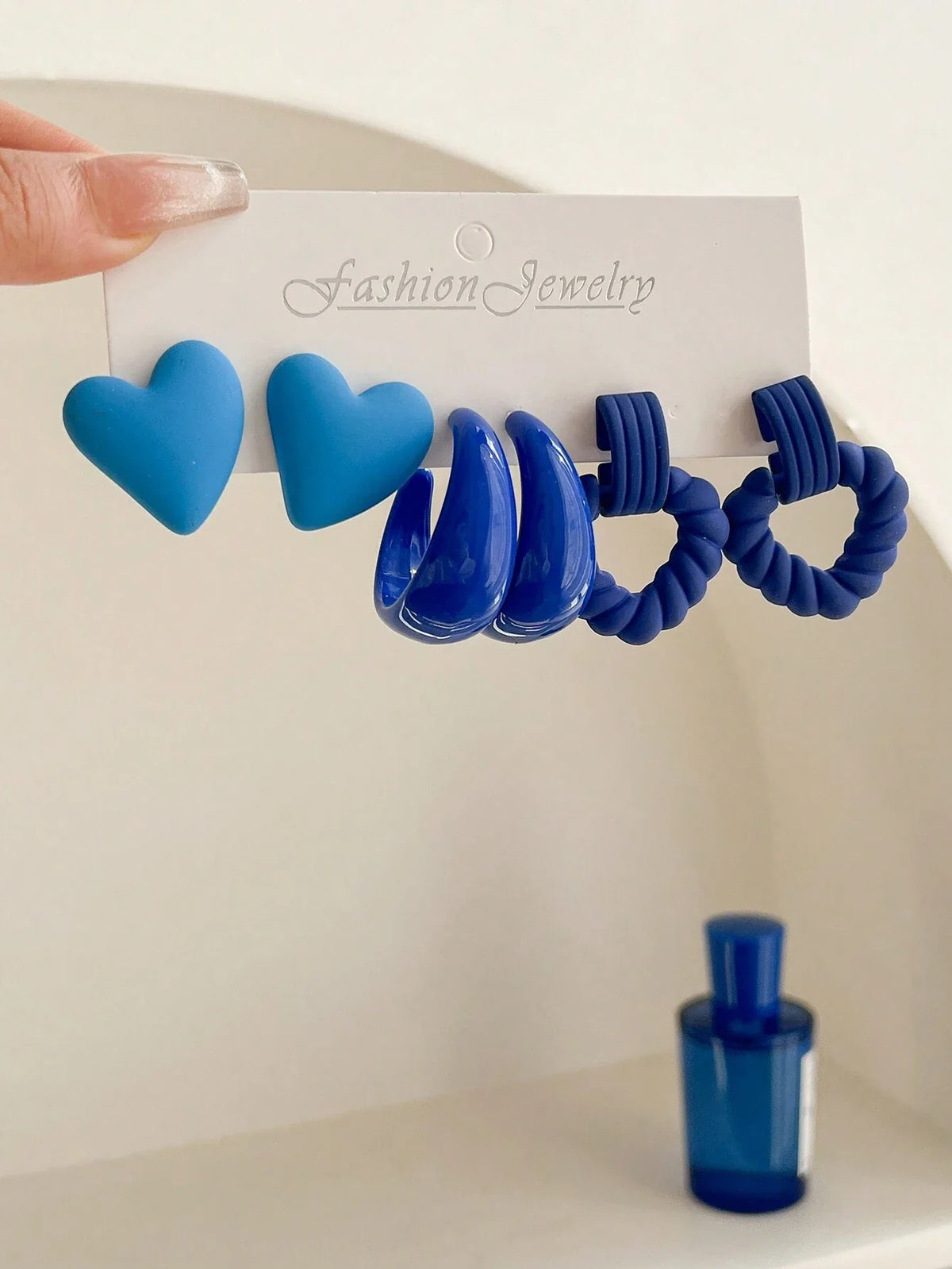 Brincos Tricot Love: Conjunto com 3 Pares