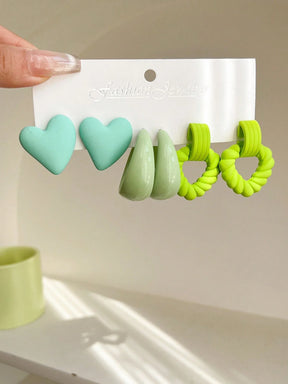 Brincos Tricot Love: Conjunto com 3 Pares