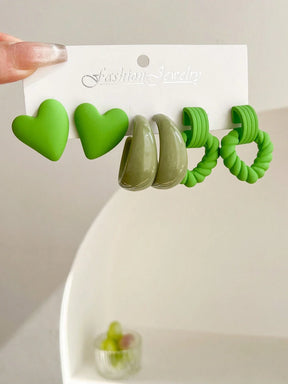 Brincos Tricot Love: Conjunto com 3 Pares