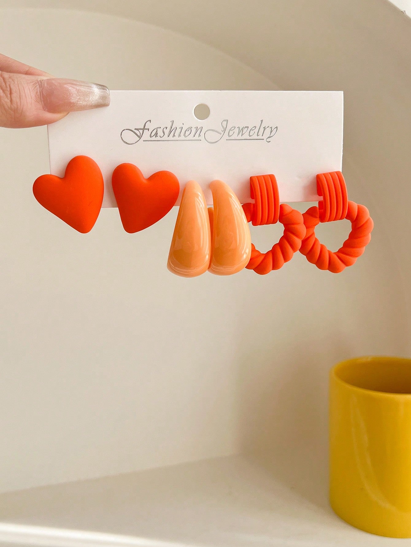 Brincos Tricot Love: Conjunto com 3 Pares