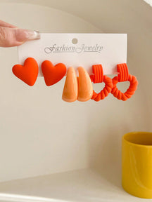 Brincos Tricot Love: Conjunto com 3 Pares