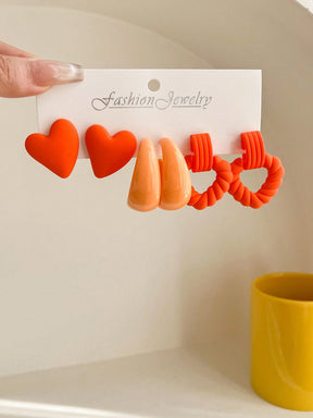 Brincos Tricot Love: Conjunto com 3 Pares