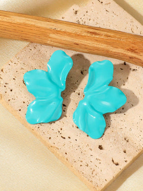 Brincos Meia Argola Floral Vintage – Design Ondulado